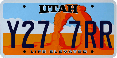 UT license plate Y277RR