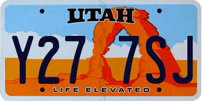 UT license plate Y277SJ