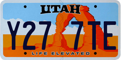 UT license plate Y277TE