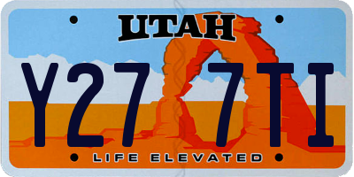 UT license plate Y277TI