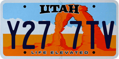UT license plate Y277TV