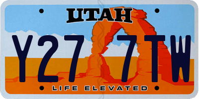 UT license plate Y277TW