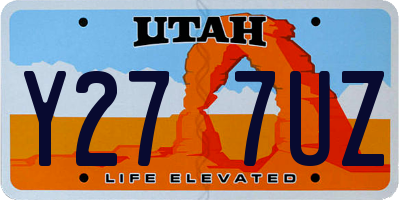 UT license plate Y277UZ