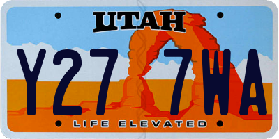 UT license plate Y277WA