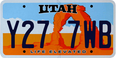 UT license plate Y277WB