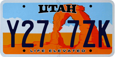 UT license plate Y277ZK