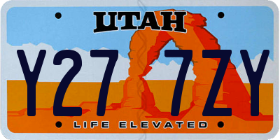 UT license plate Y277ZY