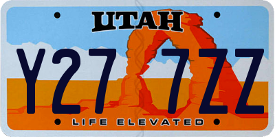 UT license plate Y277ZZ