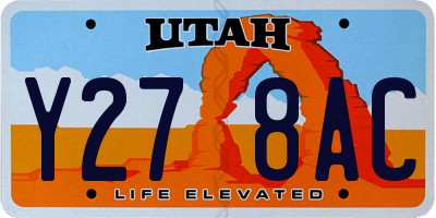 UT license plate Y278AC