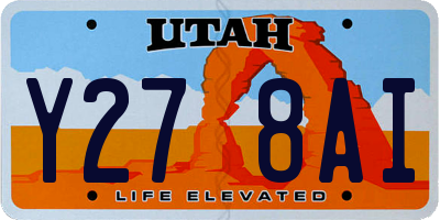 UT license plate Y278AI