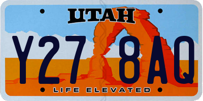 UT license plate Y278AQ