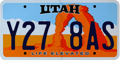 UT license plate Y278AS