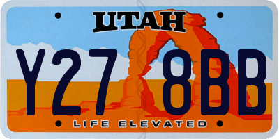 UT license plate Y278BB