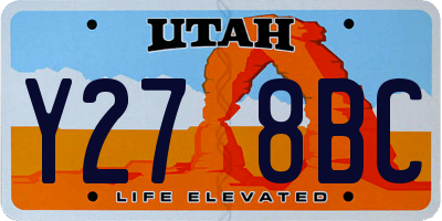 UT license plate Y278BC