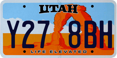 UT license plate Y278BH