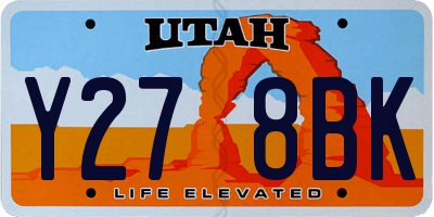 UT license plate Y278BK