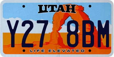 UT license plate Y278BM