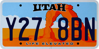 UT license plate Y278BN