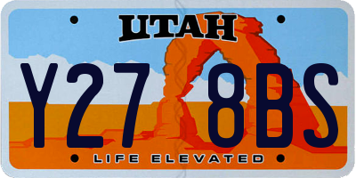 UT license plate Y278BS