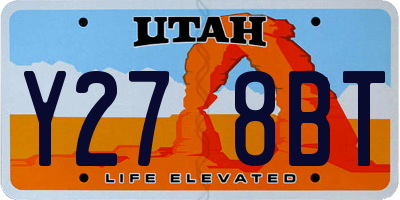UT license plate Y278BT