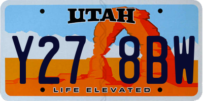 UT license plate Y278BW