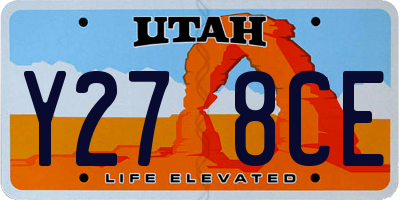 UT license plate Y278CE