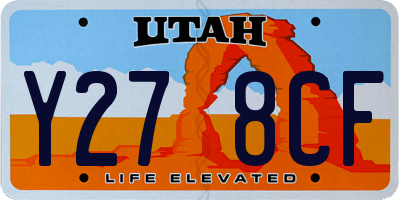 UT license plate Y278CF