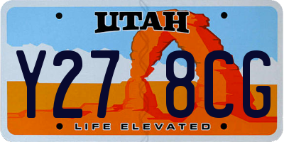 UT license plate Y278CG