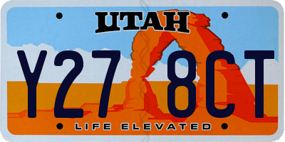 UT license plate Y278CT