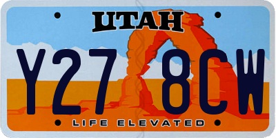 UT license plate Y278CW