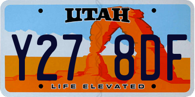 UT license plate Y278DF