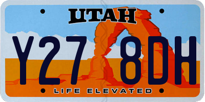 UT license plate Y278DH