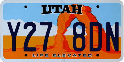 UT license plate Y278DN