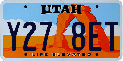 UT license plate Y278ET
