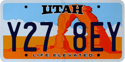 UT license plate Y278EY