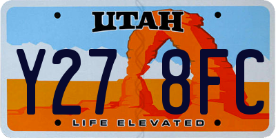 UT license plate Y278FC