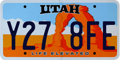 UT license plate Y278FE