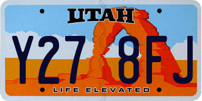 UT license plate Y278FJ