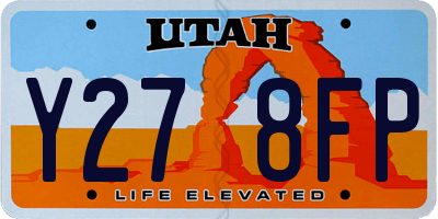 UT license plate Y278FP