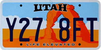 UT license plate Y278FT