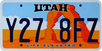 UT license plate Y278FZ
