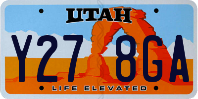 UT license plate Y278GA