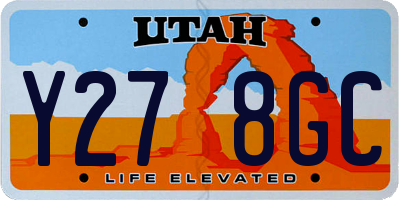 UT license plate Y278GC
