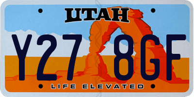 UT license plate Y278GF