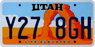 UT license plate Y278GH