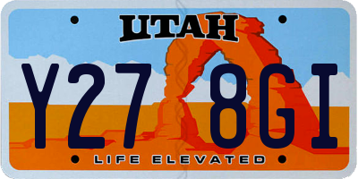 UT license plate Y278GI