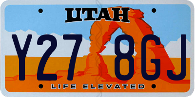 UT license plate Y278GJ