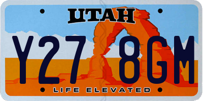 UT license plate Y278GM