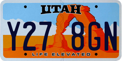 UT license plate Y278GN