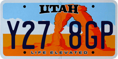 UT license plate Y278GP
